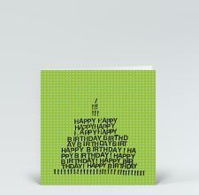 Geburtstagskarte: Happy Birthday Torte hellgrün
