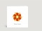 Danksagung Zarte Blume in orange vielen Dank Vorderseite Thumb