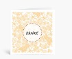 Danksagungen: Florales Muster in hellem orange Danke DK1023
