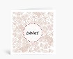 Danksagungen: Florales Muster in rot Danke DK1026