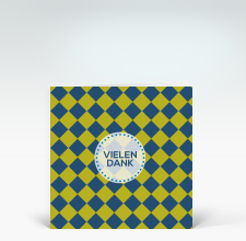 Danksagung: Blau-Grün kariert Vielen Dank