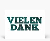 Danksagungen: Postkarte Tigerschrift Vielen Dank in grün DK1056