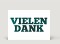 Danksagung Postkarte Tigerschrift Vielen Dank in grün Vorderseite Thumb