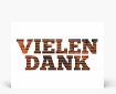 Danksagungen: Postkarte Tigerschrift Vielen Dank in orange DK1057
