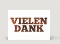 Danksagung Postkarte Tigerschrift Vielen Dank in orange Vorderseite Thumb