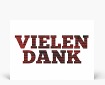 Danksagungen: Postkarte Tigerschrift Vielen Dank in rot DK1058
