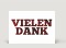 Danksagung Postkarte Tigerschrift Vielen Dank in rot Vorderseite Thumb