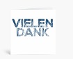 Danksagungen: Gras in Schrift Vielen Dank blau DK1059