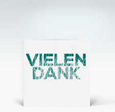 Danksagung: Gras in Schrift Vielen Dank grün