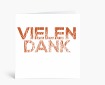 Danksagungen: Gras in Schrift Vielen Dank orange DK1061