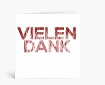 Danksagungen: Gras in Schrift Vielen Dank rot DK1062