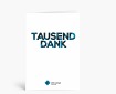 Danksagungen: Zebra-Schrift tausend Dank in blau DK1063