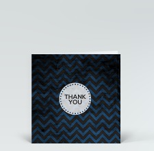 Danksagung: Zickzack marmoriert blau-schwarz Thank You