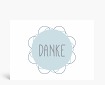 Danksagungen: Danke Postkarte Serie #5 hellblau DK1199