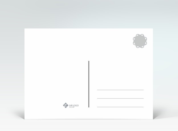 Danksagung Danke Postkarte Serie #5 hellblau Rückseite