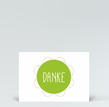 Danksagung: Danke Postkarte Serie #5 grasgrün