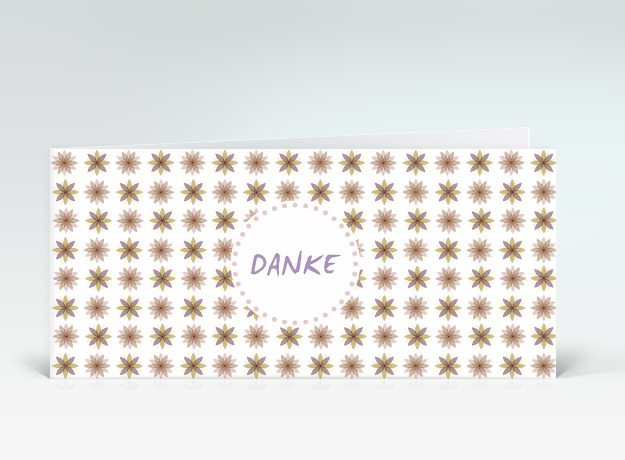 Danksagung Blumenmuster Danke pastell Vorderseite