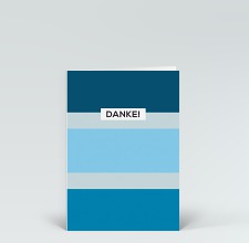 Danksagung: Danke auf Streifen quer blau