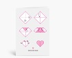 Danksagungen: Danke Herz Origami rosa DK1298