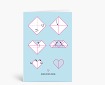 Danksagungen: Danke Herz Origami blau DK1300