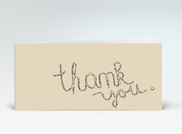Danksagung Thank you Stempel-Typo Vorderseite