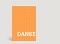 Danksagung Danke Punkte orange Vorderseite Thumb