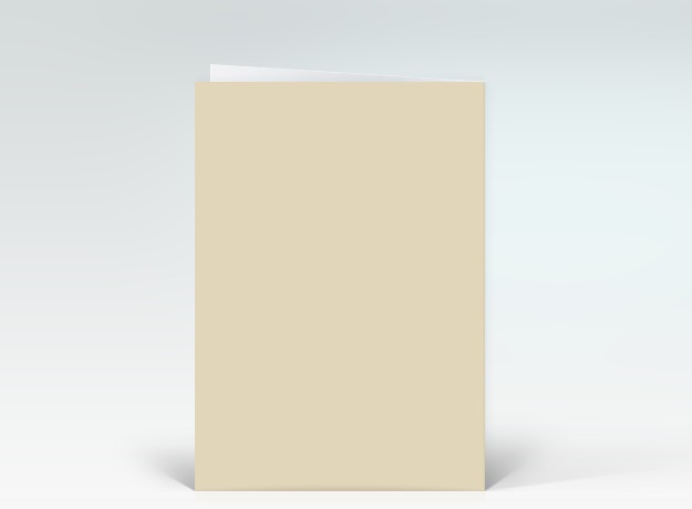 Danksagung Danke gestempelt beige Rückseite
