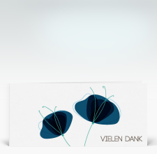 Danksagung: Zwei Mohnblumen in blau vielen Dank