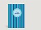 Geburtstagskarte Happy Birthday gestreift blau Vorderseite Thumb
