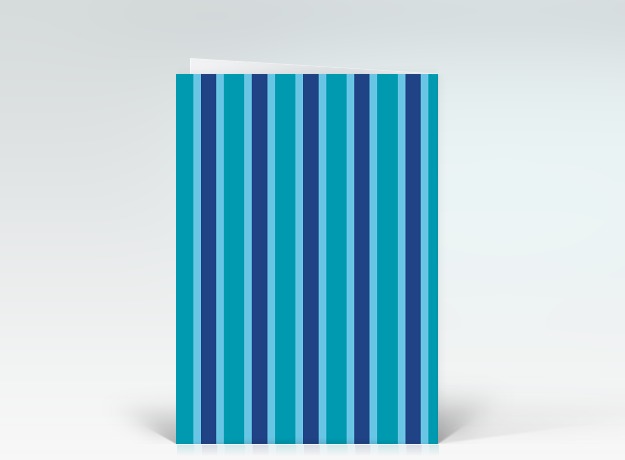 Geburtstagskarte Happy Birthday gestreift blau Rückseite