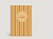 Geburtstagskarte Happy Birthday gestreift orange ocker Vorderseite Thumb