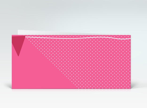 Geburtstagskarte Geburtstags Wimpel pink Rückseite