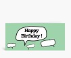 Geburtstagskarten: Sprechblase Happy Birthday Prost grün DK1440