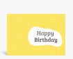 Geburtstagskarten: Postkarte Mid-Century Style Happy Birthday gelb DK1444