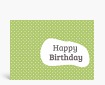 Geburtstagskarten: Postkarte Mid-Century Style Happy Birthday grün DK1445