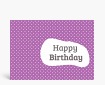 Geburtstagskarten: Postkarte Mid-Century Style Happy Birthday violett DK1447