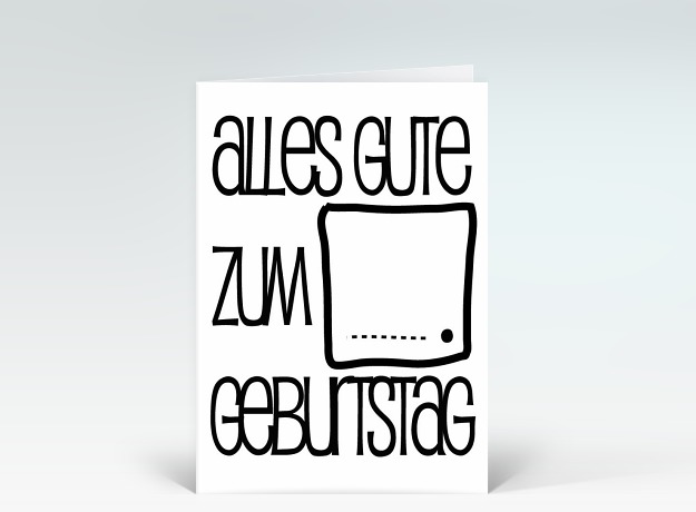 Geburtstagskarte Alles Gute zum ....igsten Geburtstag Vorderseite
