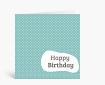 Geburtstagskarten: Happy Birthday Dots blau Mid-Century Style DK1457