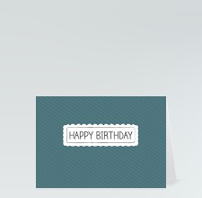 Geburtstagskarte: Happy Birthday Boutique blau