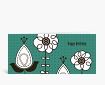Geburtstagskarten: Geburtstagsblumen auf Petrol DK1782