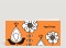 Geburtstagskarte Geburtstagsblumen auf Orange Vorderseite Thumb
