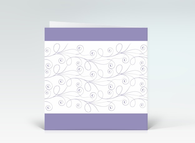 Geburtstagskarte Bunter Blumenstrauss auf violettem Hintergrund Rückseite