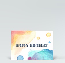 Geburtstagskarte: Ein bunter Geburtstag Aquarell