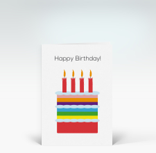 Geburtstagskarte: Bunte Geburtstagstorte