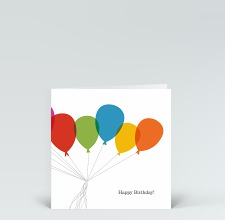 Geburtstagskarte: Bunte Luftballons