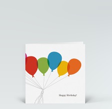 Geburtstagskarte: Bunte Luftballons