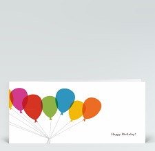 Geburtstagskarte: Bunte Luftballons DL
