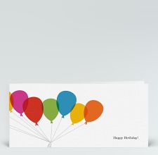 Geburtstagskarte: Bunte Luftballons DL