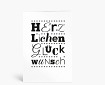 Geburtstagskarten: Herzlichen Glückwunsch Lettern b/w DK2272