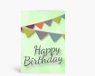 Geburtstagskarten: Happy Birthday Ranken grün DK2277